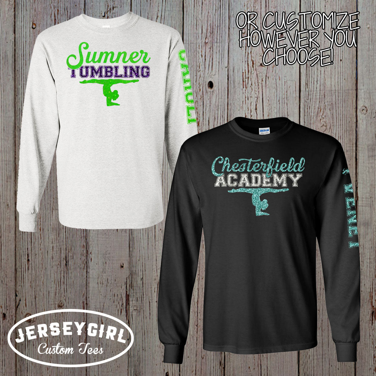 custom gymnastics long-sleeve shirt
