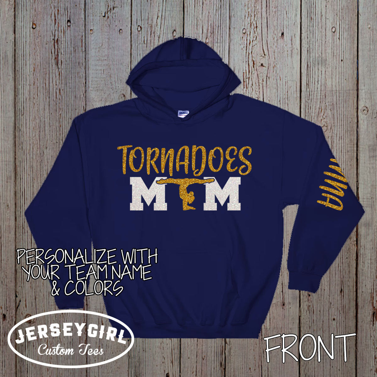 personalized gymnastics mom hoodie