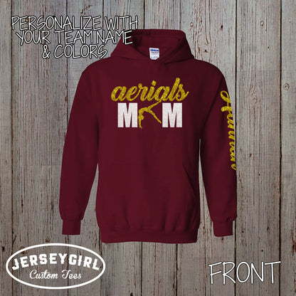 custom gymnastics mom sweatshirt with gymnast's name