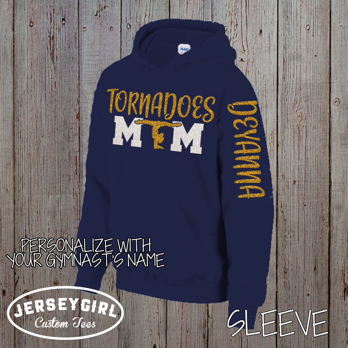 personalized gymnastics mom hoodie