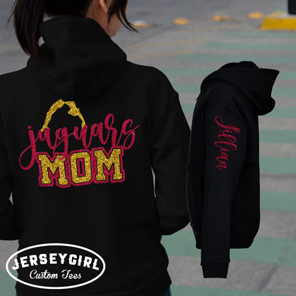 gymnastics mom zip-up hoodie