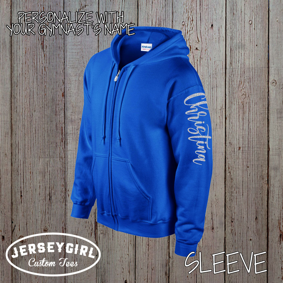 gymnastics mom zip-up hoodie