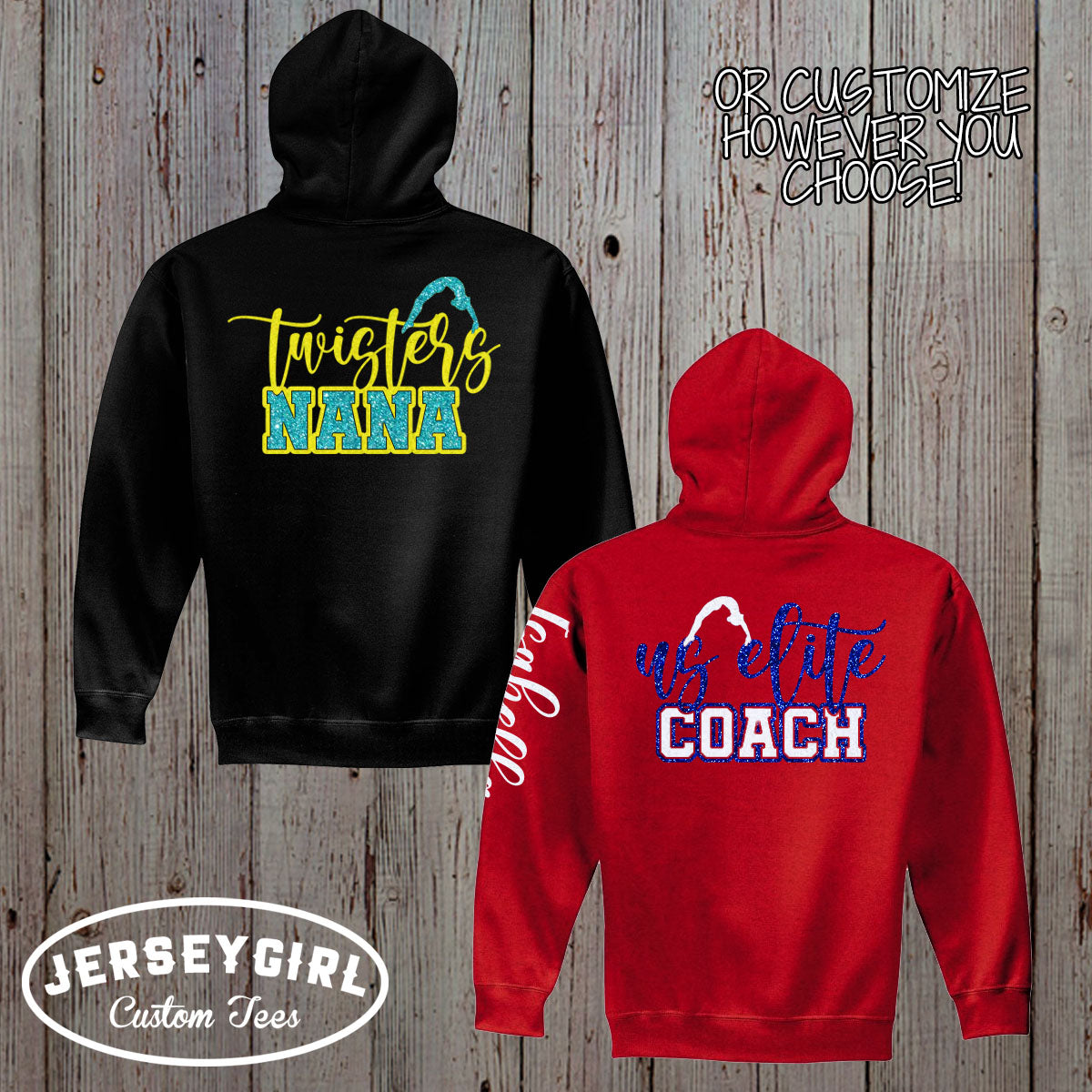 gymnastics mom zip-up hoodie