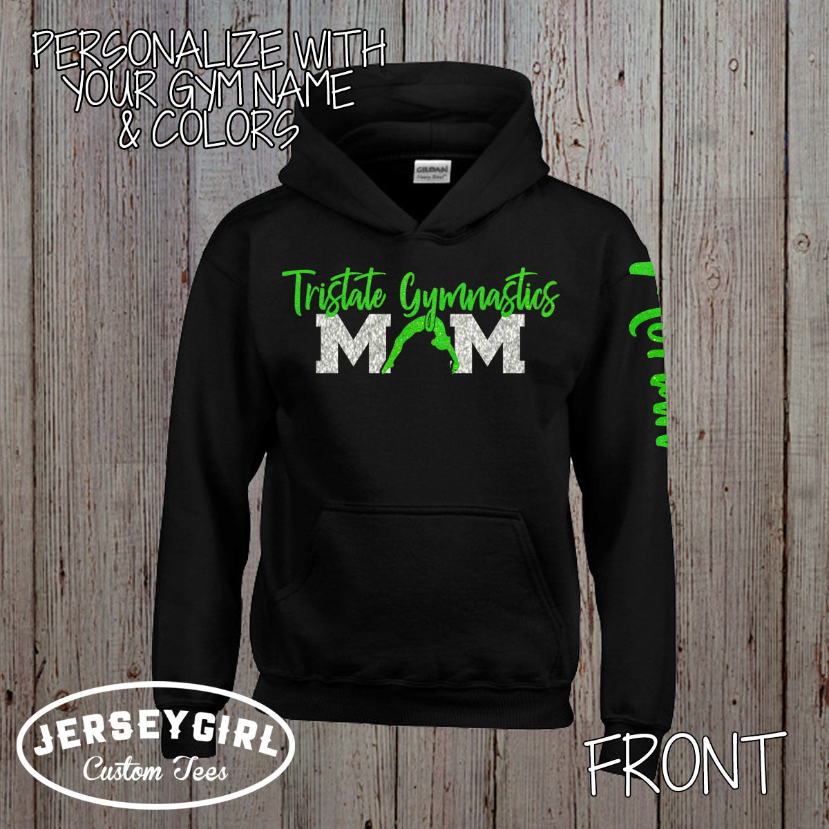 personalized gymnastics mom hoodie