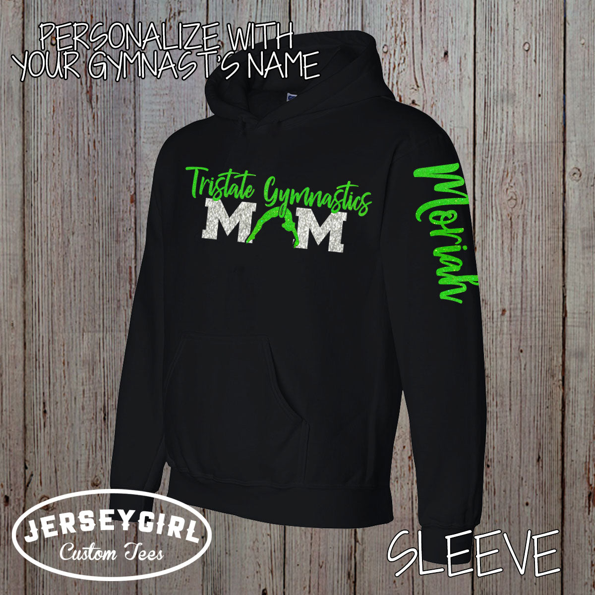 personalized gymnastics mom hoodie