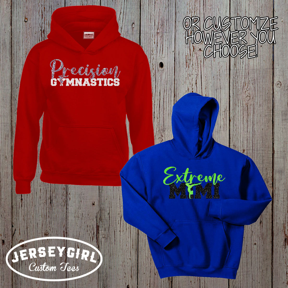 custom gymnastics mom hoodie with gymnast's name