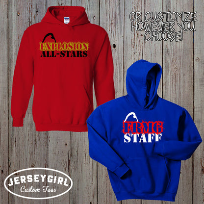 personalized gymnastics hoodie with gymnast's name