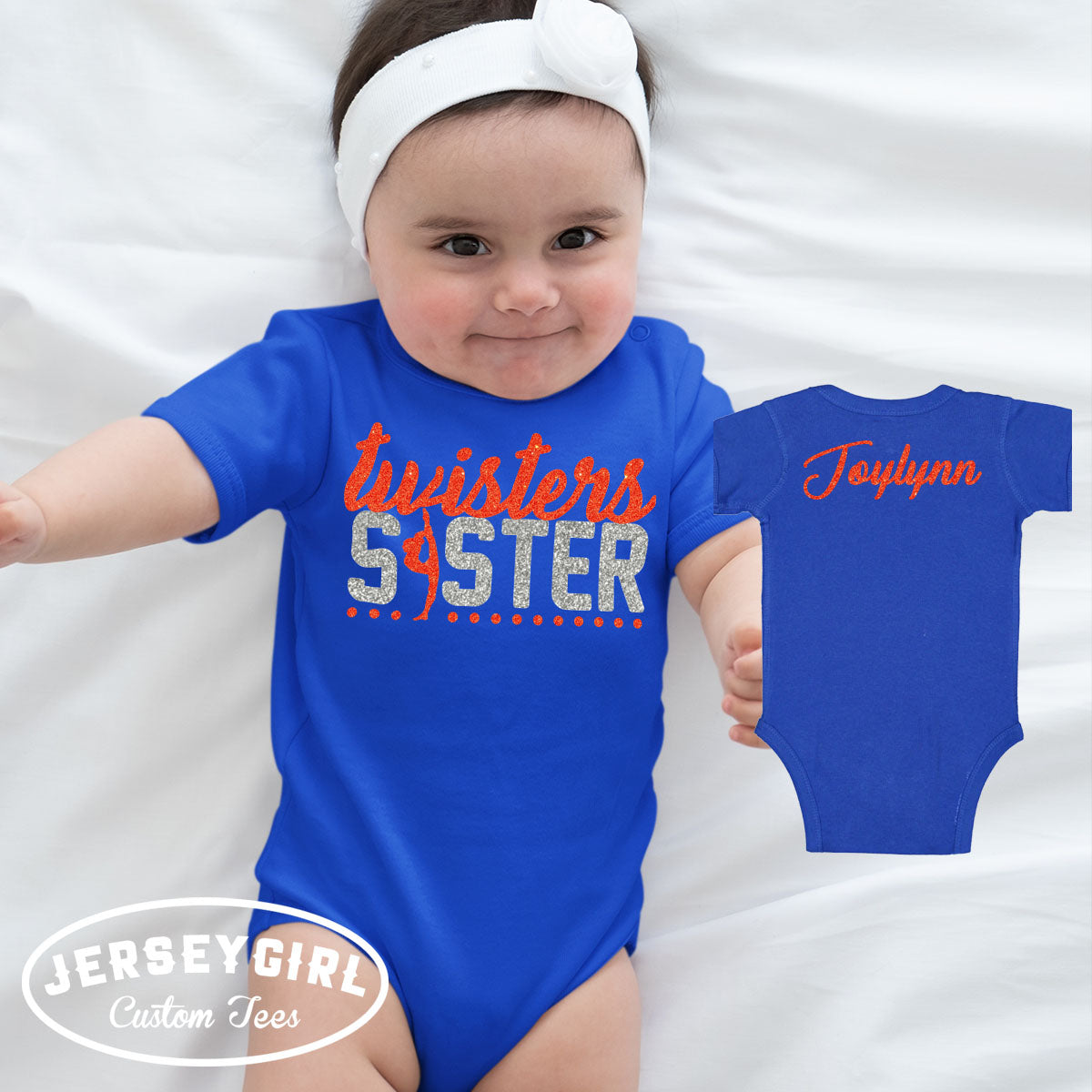 glitter gymnastics sister baby bodysuit / toddler shirt with gymnast's name