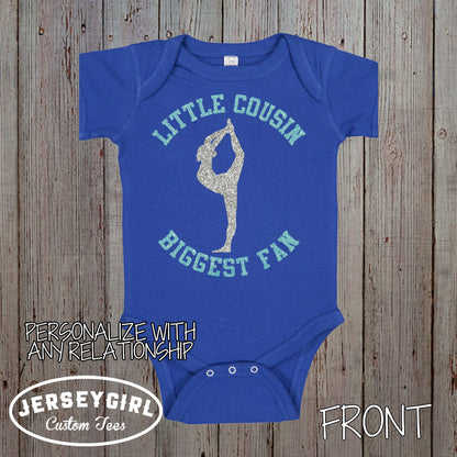 little sister biggest fan gymnastics shirt