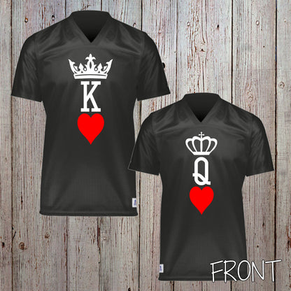 her king his queen football jerseys