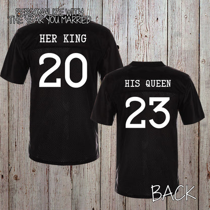 her king his queen football jerseys