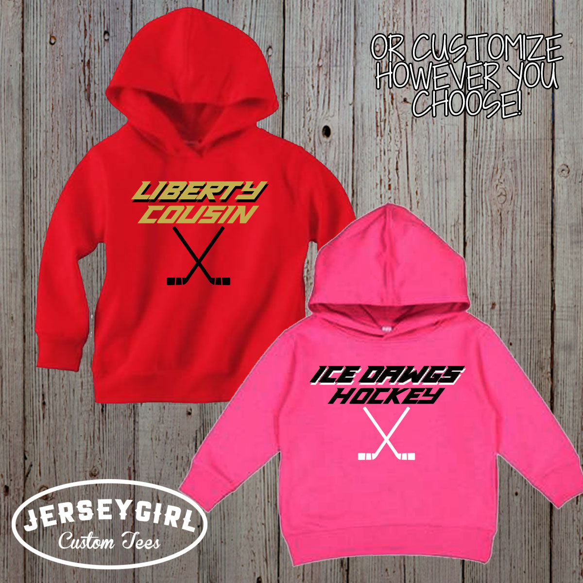 custom toddler hockey hoodie