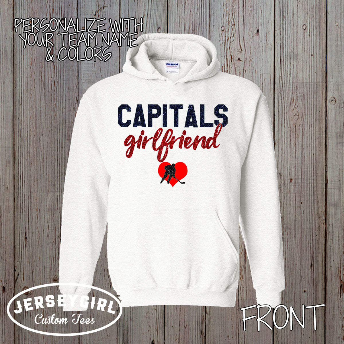 custom hockey girlfriend hoodie