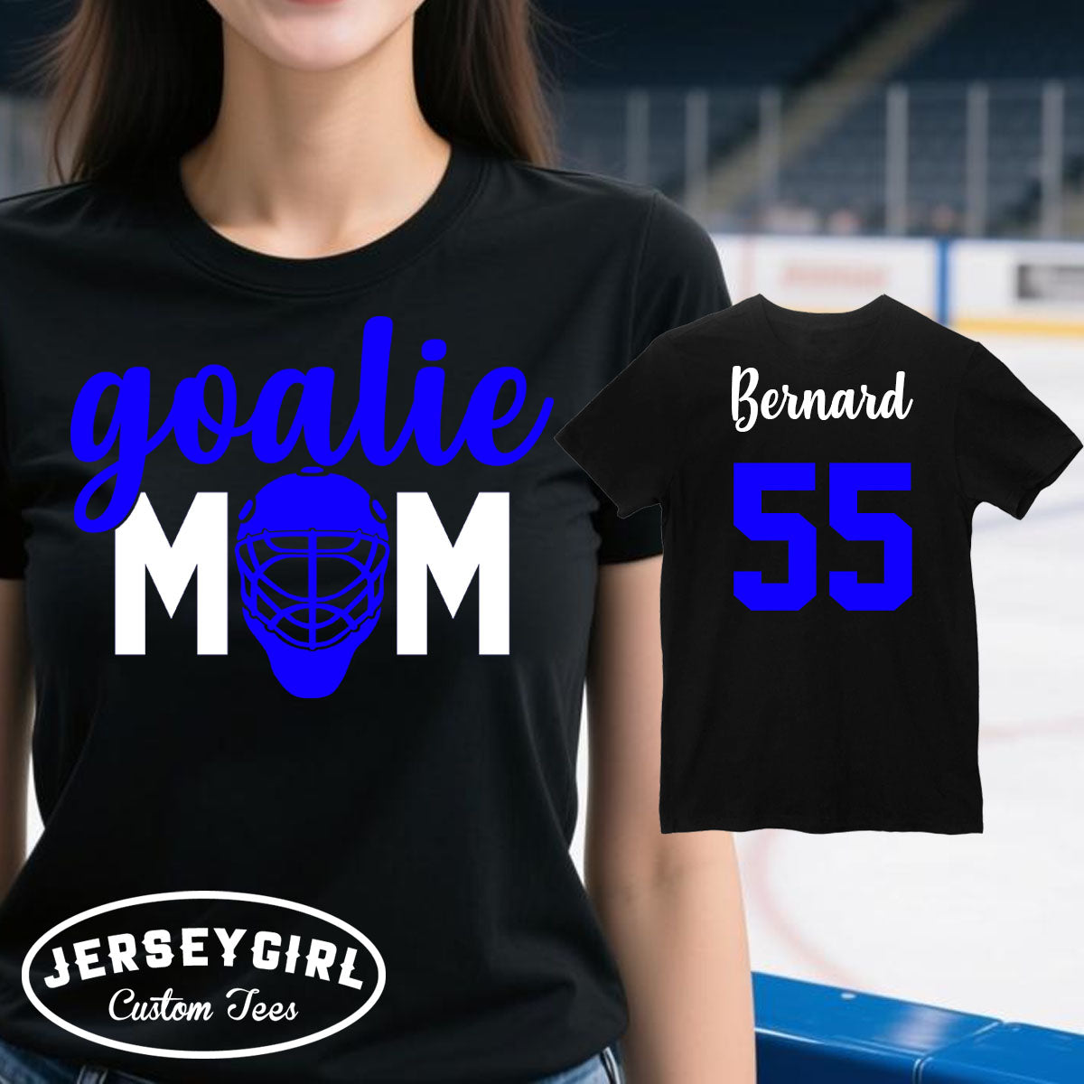 personalized hockey goalie mom shirt