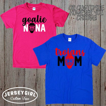 personalized hockey goalie mom shirt