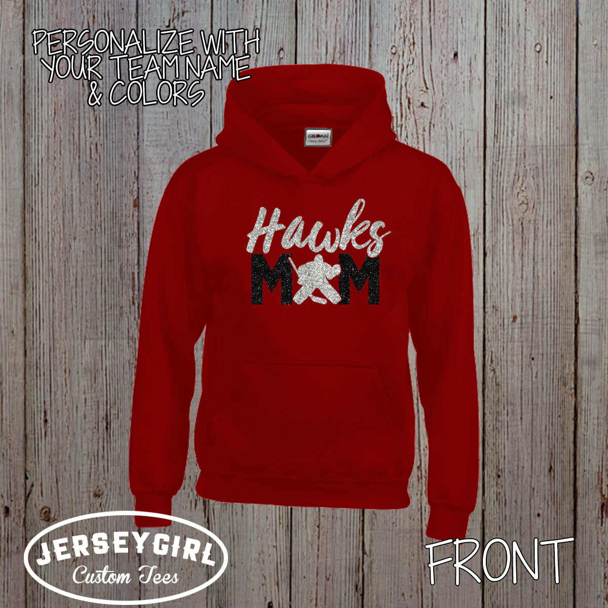 custom hockey goalie mom sweatshirt