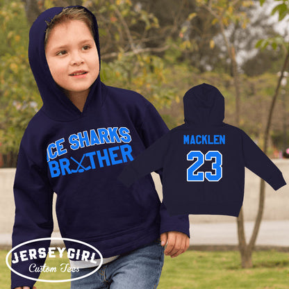 custom toddler hockey brother sweatshirt