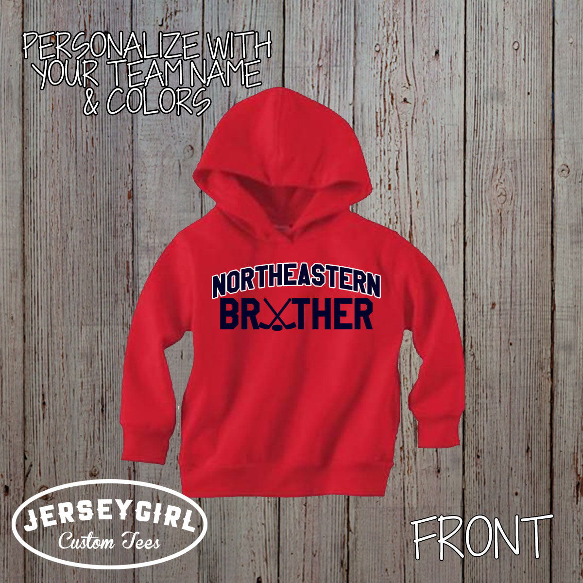 custom toddler hockey brother sweatshirt