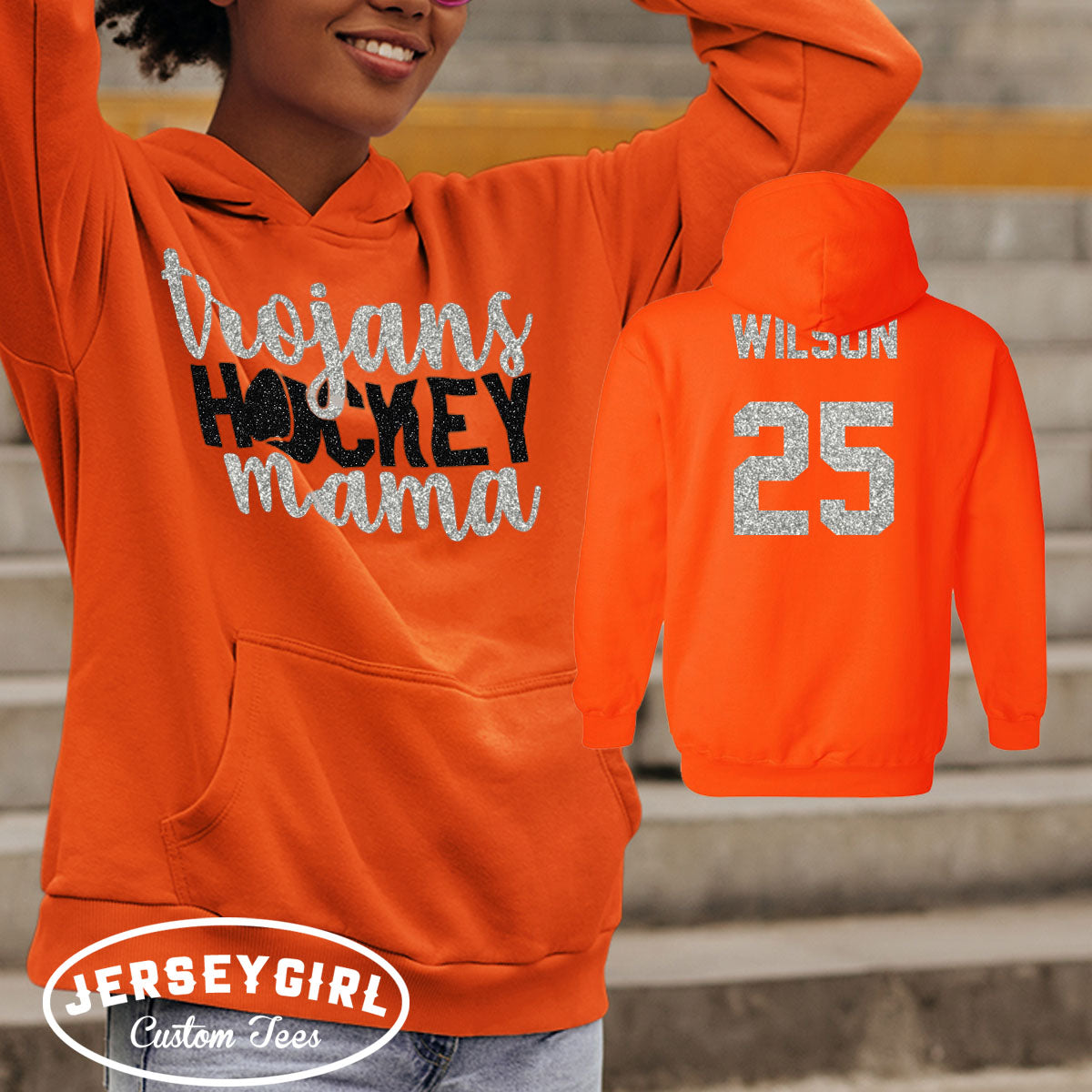 glitter hockey mama sweatshirt