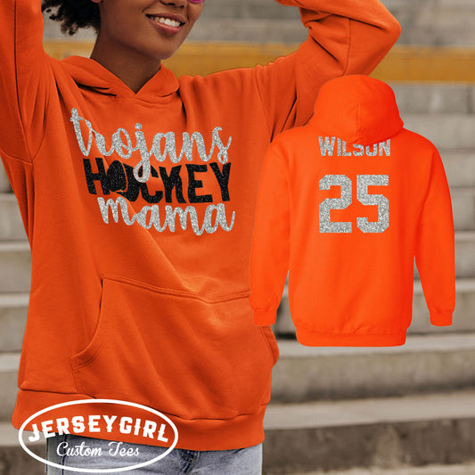glitter hockey mama sweatshirt