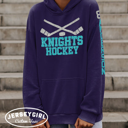 glitter hockey mom sweatshirt
