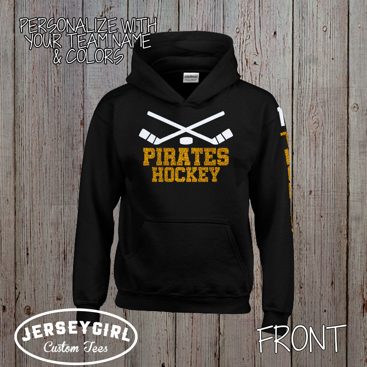 glitter hockey mom sweatshirt