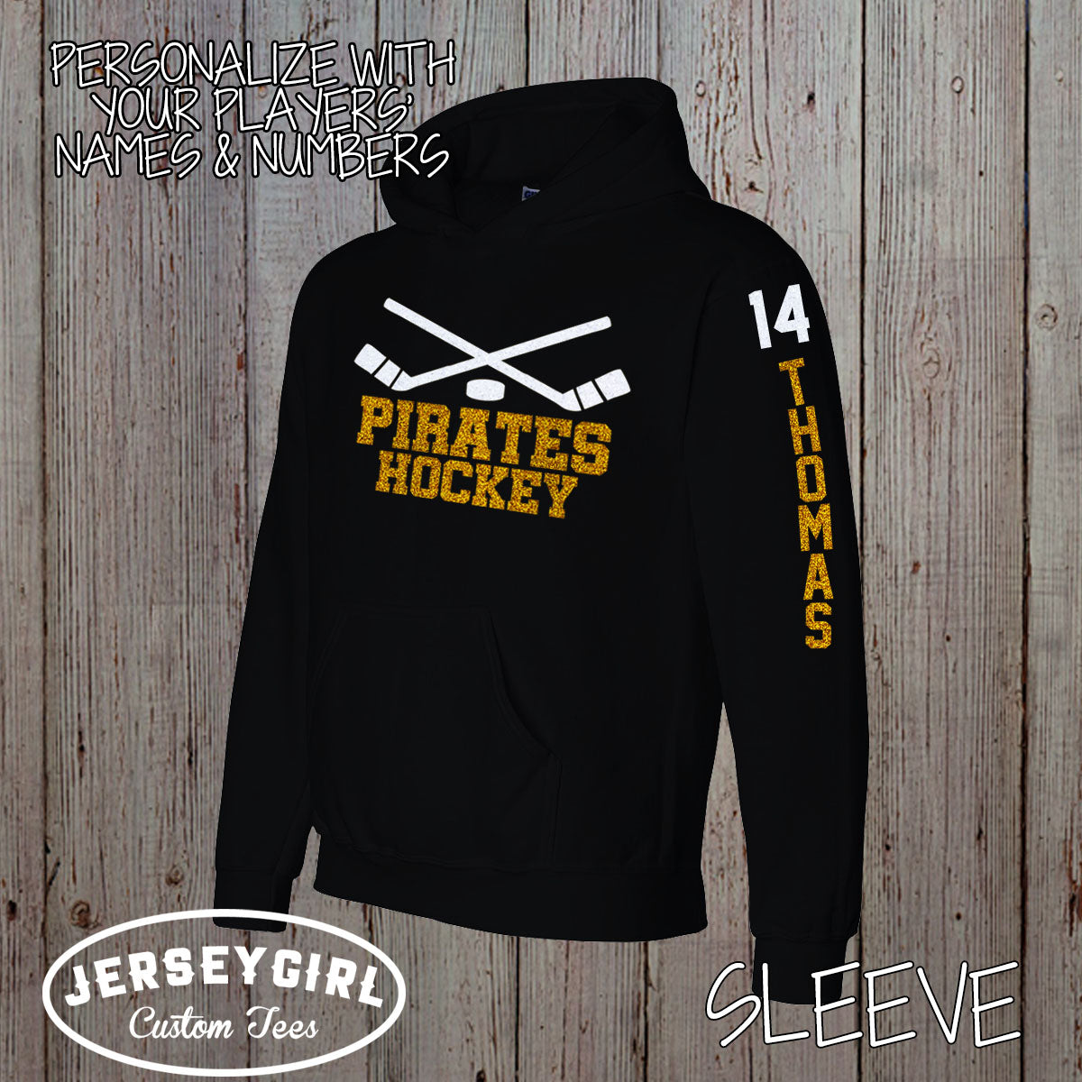 glitter hockey mom sweatshirt