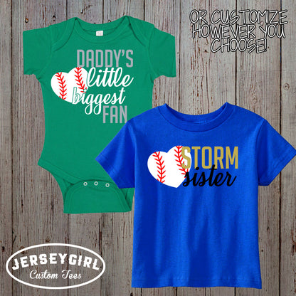 I May Be His Little Sister But I'm His Biggest Fan baseball shirt