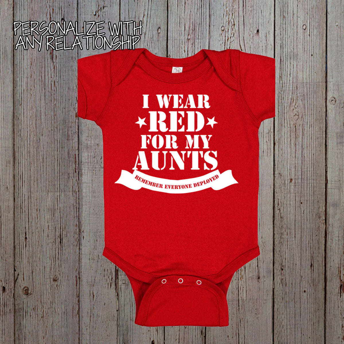 I Wear Red for My Uncle Remember Everyone Deployed shirt