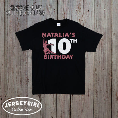 custom ice skating birthday shirt