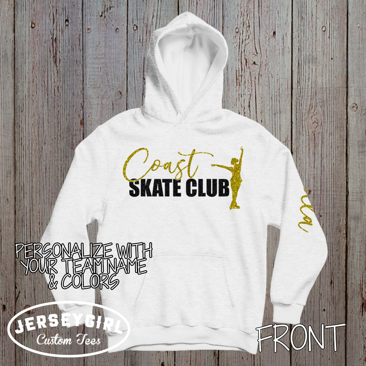 personalized ice skating hoodie