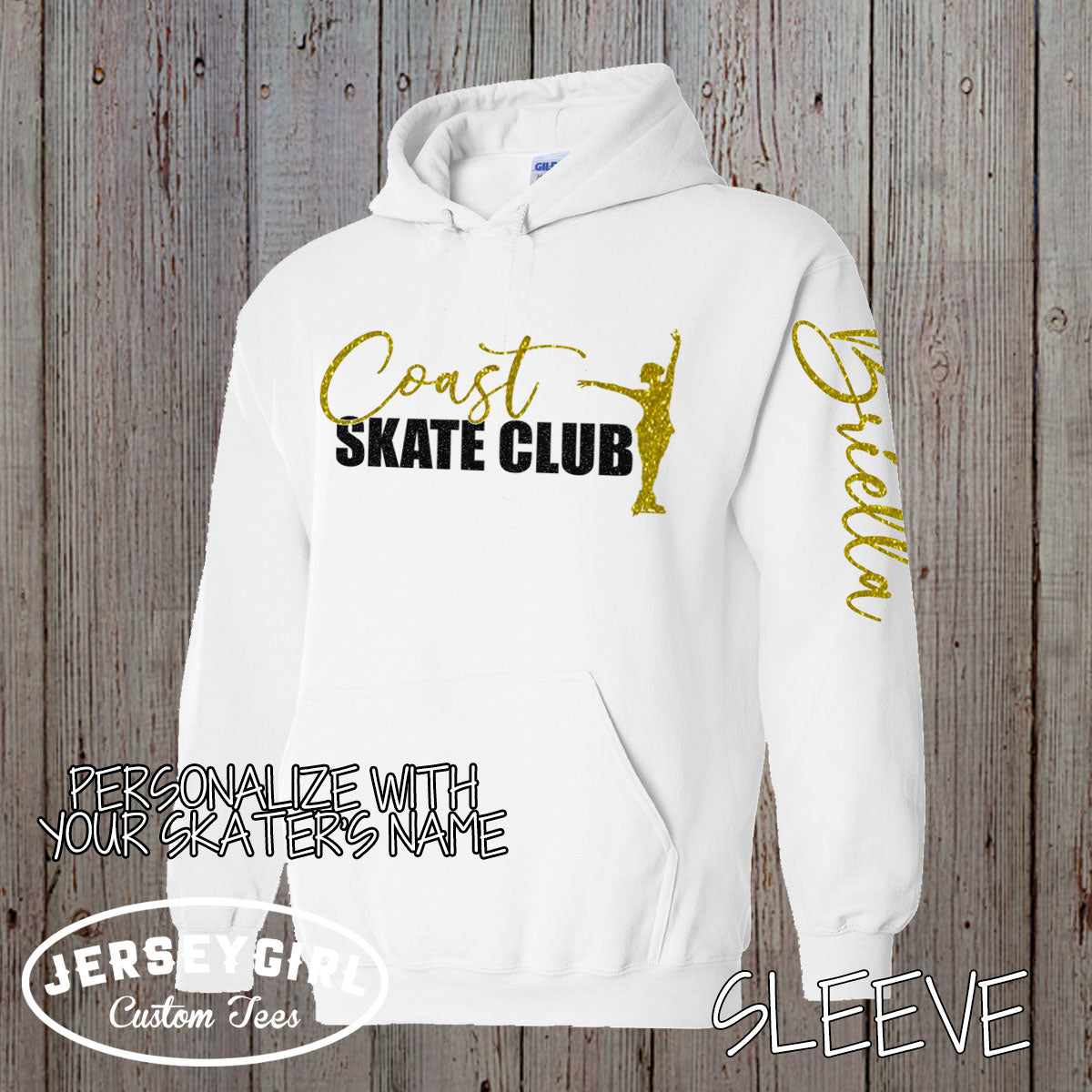 personalized ice skating hoodie