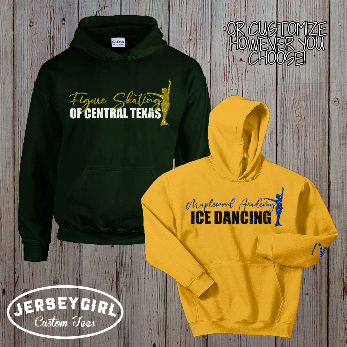 personalized ice skating hoodie