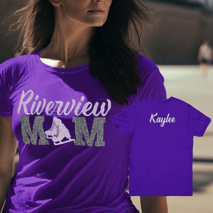 custom ice skating mom shirt with skater's name