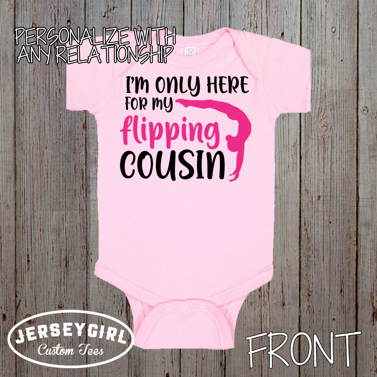 I'm only here for my flipping sister baby bodysuit