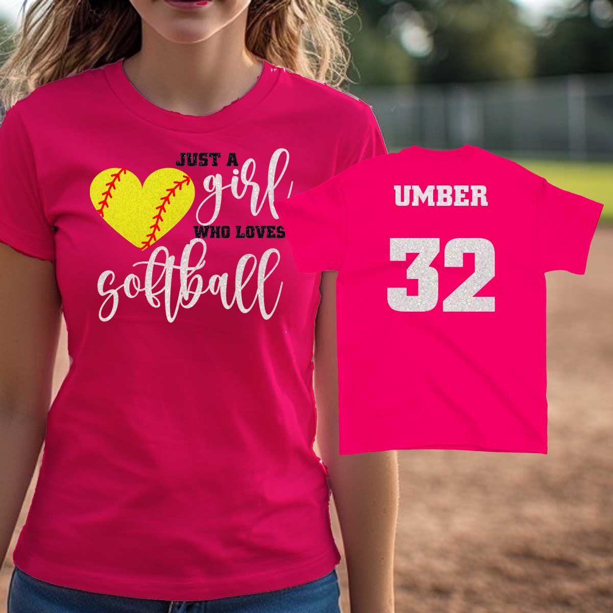 Just a Girl Who Loves Softball shirt