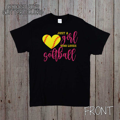 Just a Girl Who Loves Softball shirt