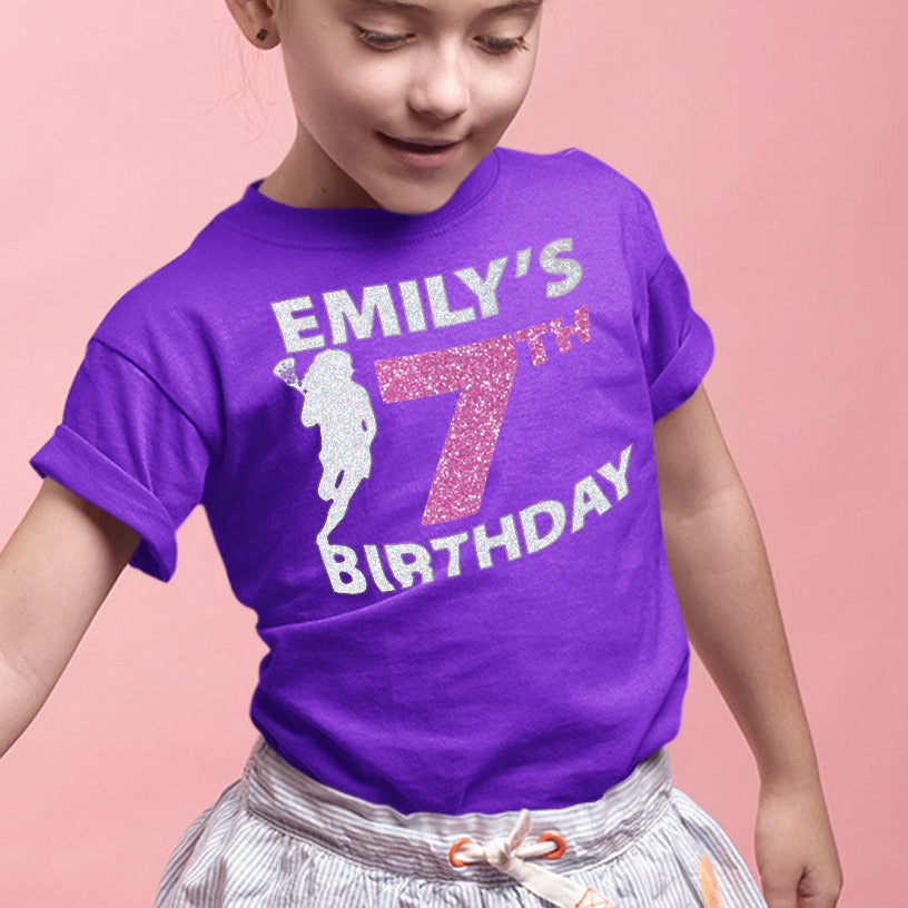 custom lacrosse birthday shirt