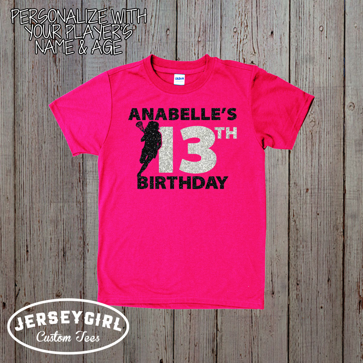 custom lacrosse birthday shirt