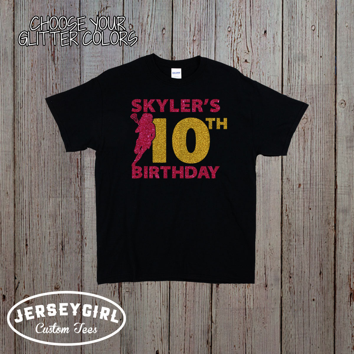 custom lacrosse birthday shirt