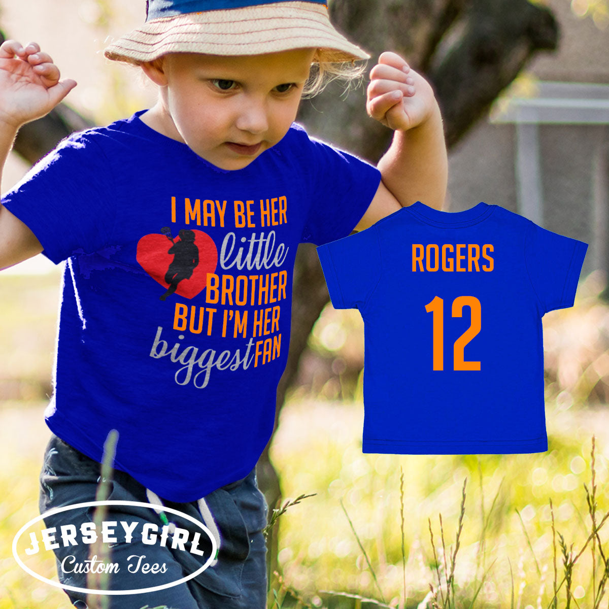 I May Be Her Little Brother But I'm Her Biggest Fan lacrosse shirt