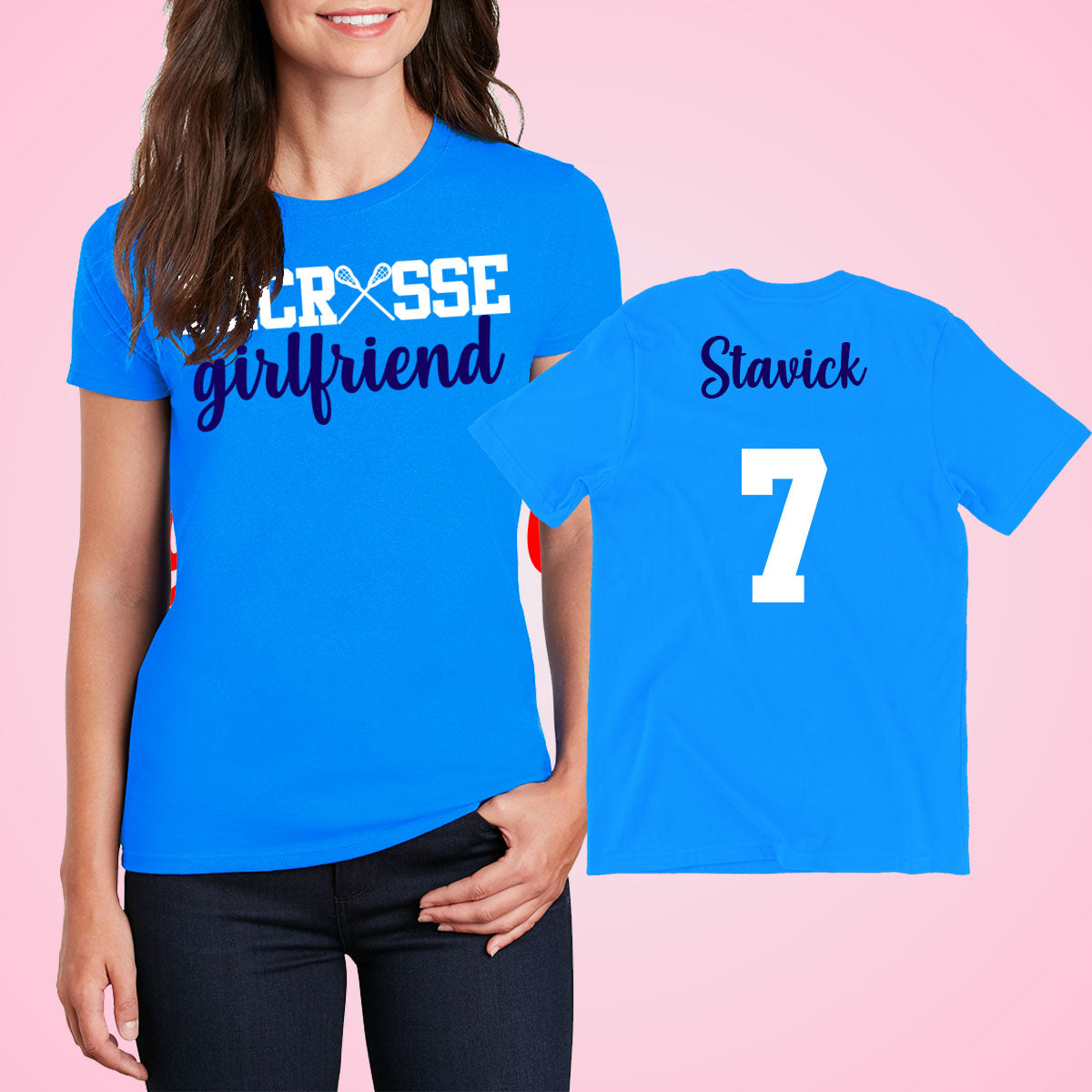 custom lacrosse girlfriend shirt