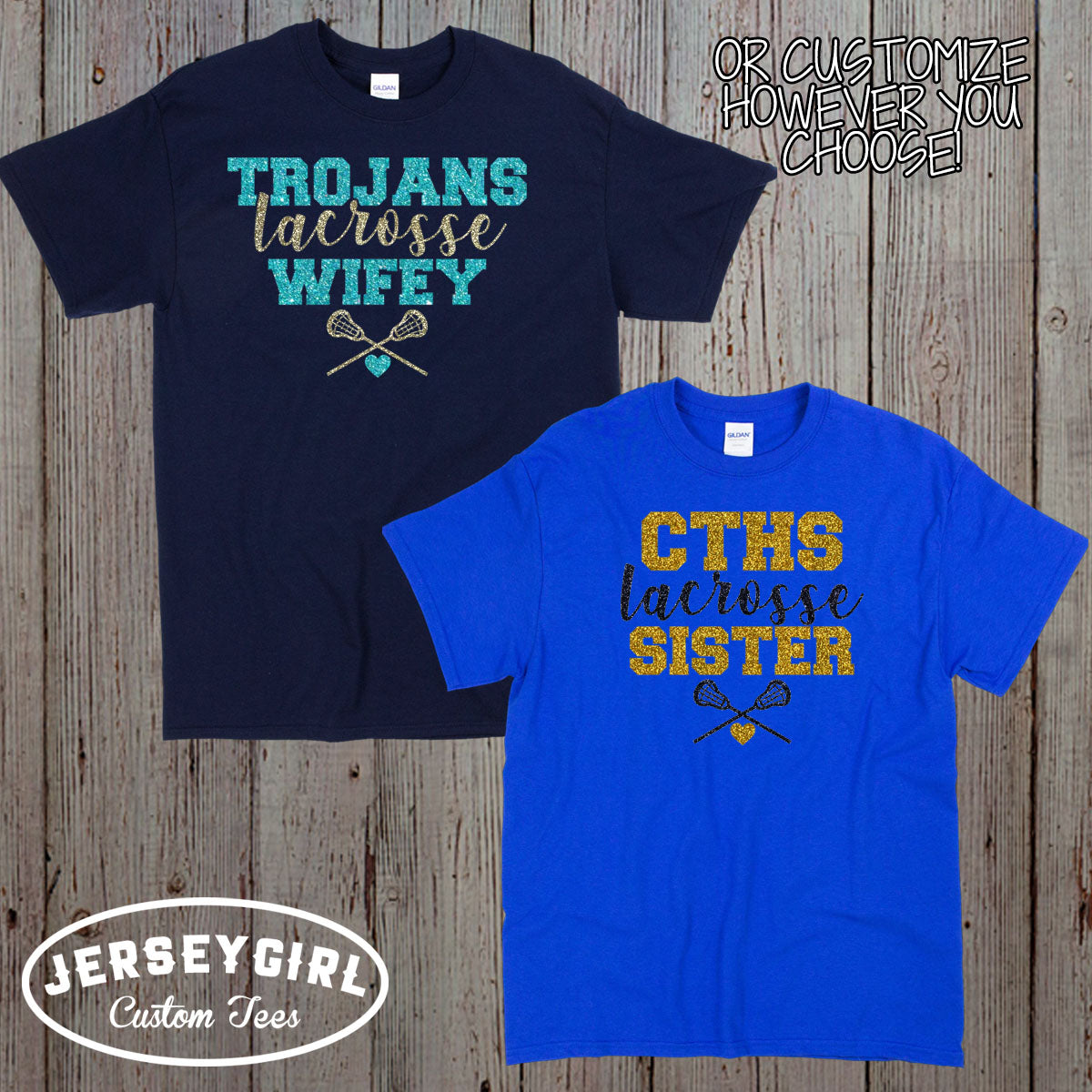 glitter lacrosse girlfriend shirt