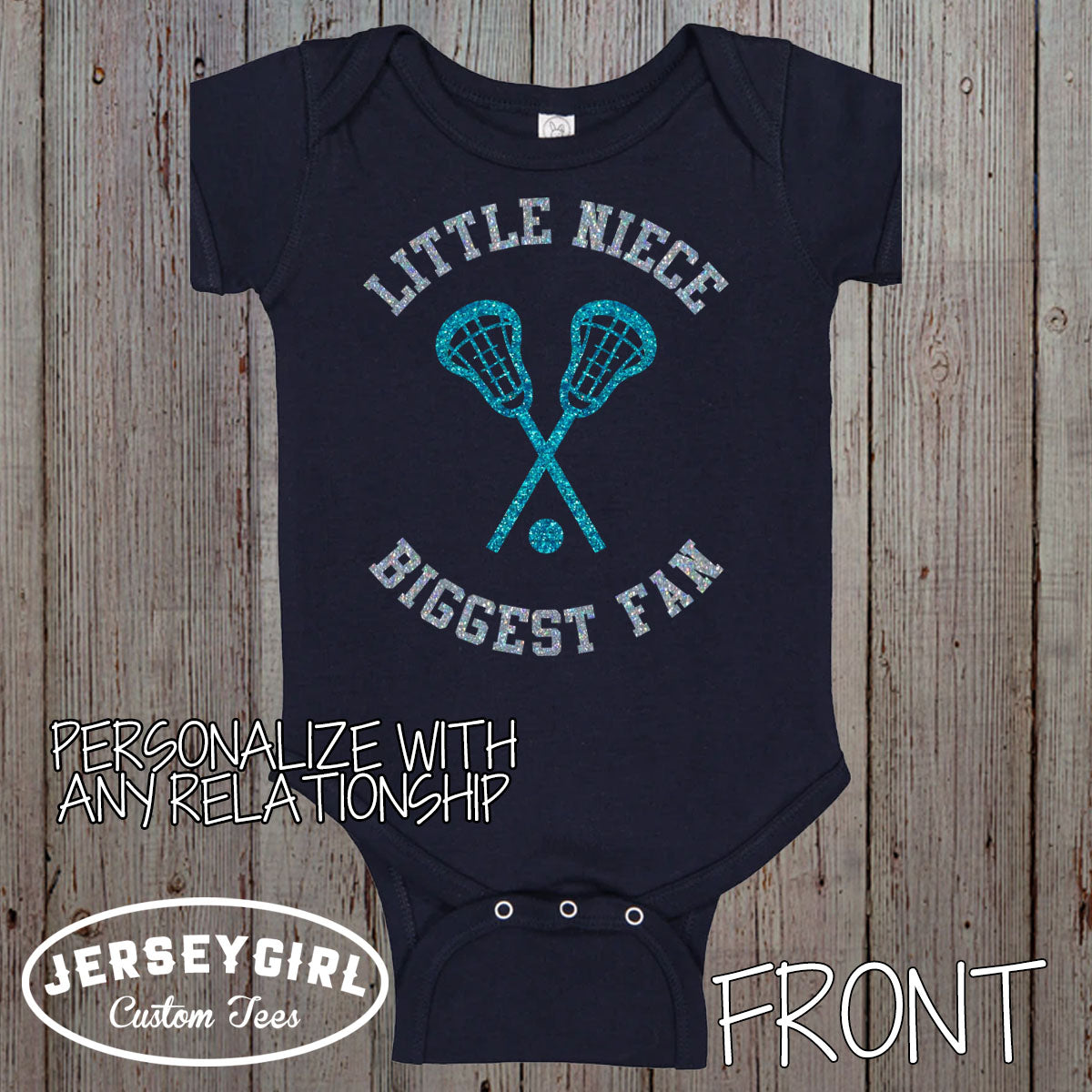 little sister biggest fan lacrosse baby shirt