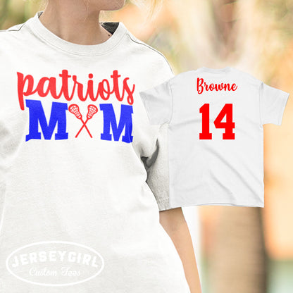 custom lacrosse mom shirt with team name