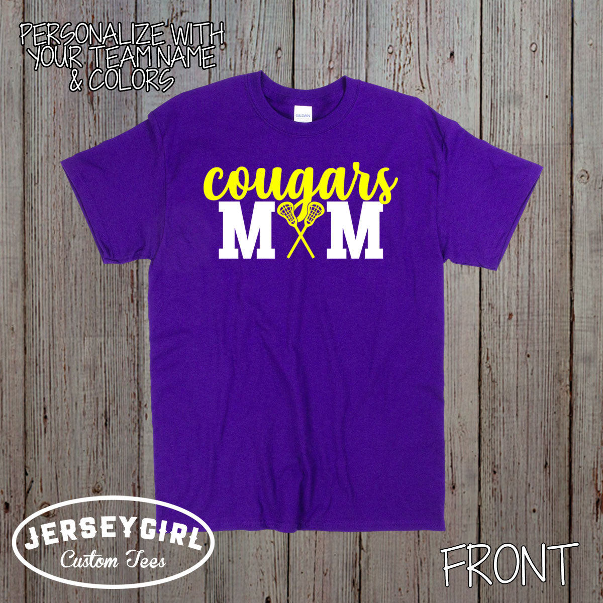 custom lacrosse mom shirt with team name