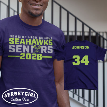 custom lacrosse seniors night shirt