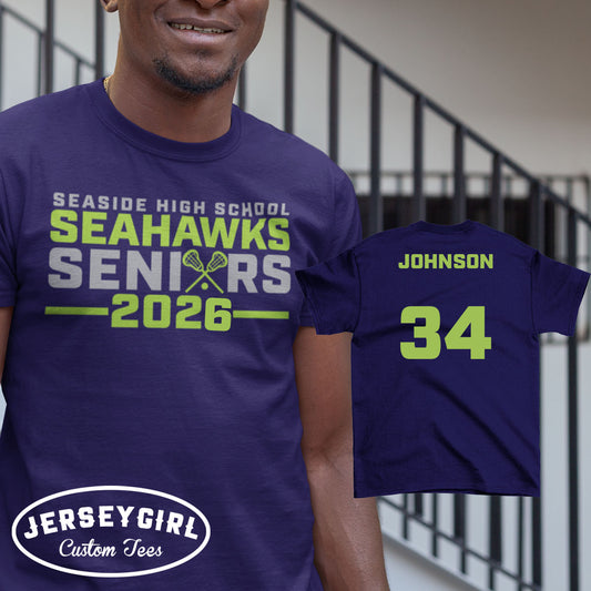 custom lacrosse seniors night shirt