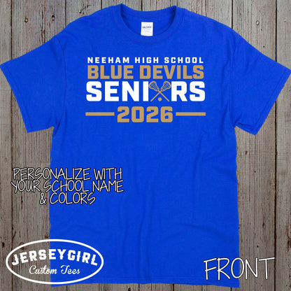 custom lacrosse seniors night shirt