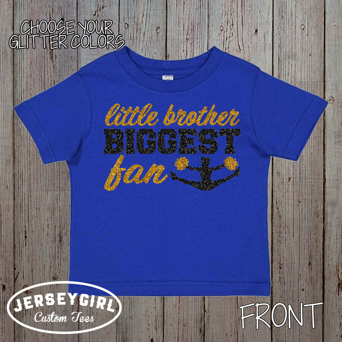 little brother biggest fan cheer baby bodysuit